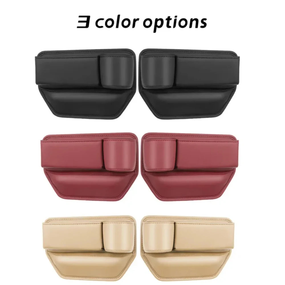Premium Leather Car Seat Gap Organizer & Phone Holder